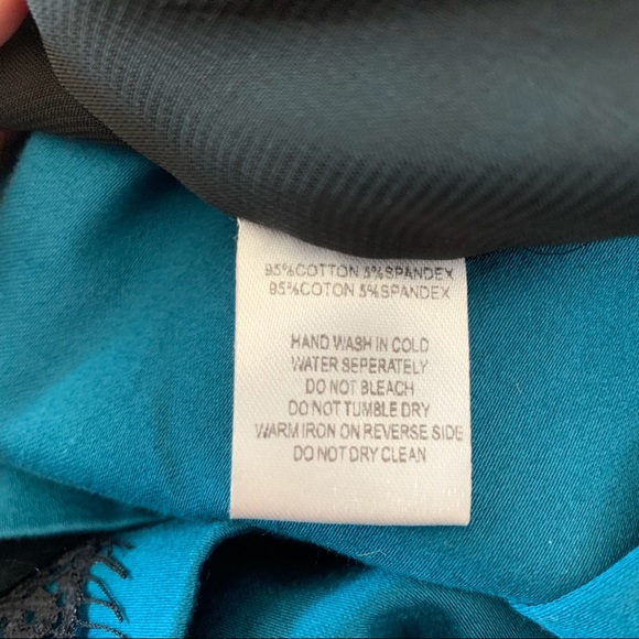 Coco & Tashi Teal Black Lace Fitted Dress - Picture 7 of 10